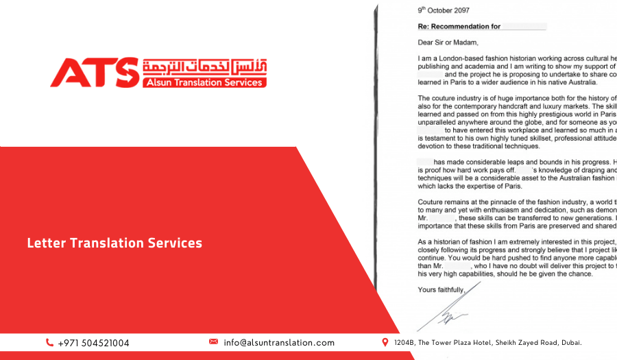 Letter Translation Services